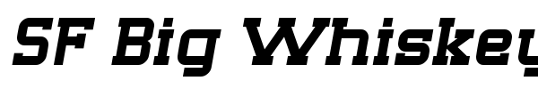 SF Big Whiskey font preview